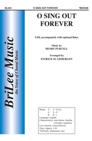 O Sing Out Forever SAB choral sheet music cover Thumbnail